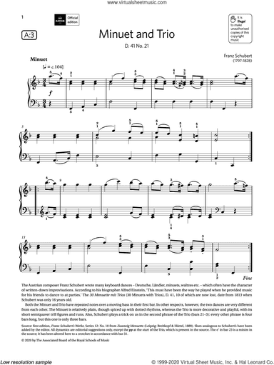 Minuet and Trio (Grade 4, list A3, from the ABRSM Piano Syllabus 2021 and 2022)