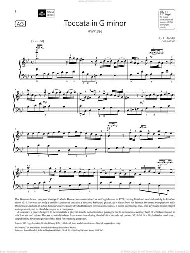 Toccata in G minor (Grade 5, list A3, from the ABRSM Piano Syllabus 2021 and 2022)