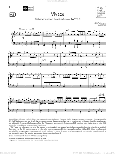 Vivace (Grade 7, list A3, from the ABRSM Piano Syllabus 2021 and 2022)