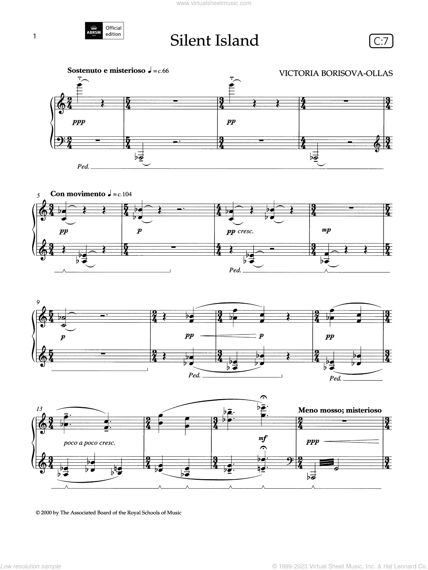 Silent Island (Grade 5, list C7, from the ABRSM Piano Syllabus 2021 and 2022)