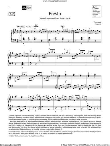 Presto (Grade 5, list A2, from the ABRSM Piano Syllabus 2021 and 2022)