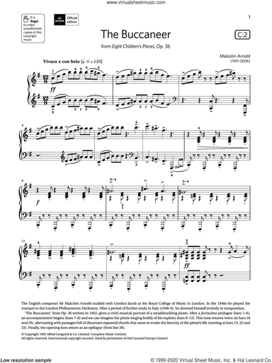 The Buccaneer (Grade 6, list C2, from the ABRSM Piano Syllabus 2021 and 2022)