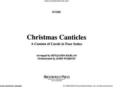 Christmas Canticles: A Cantata of Carols in Four Suites (Chamber Orchestra)