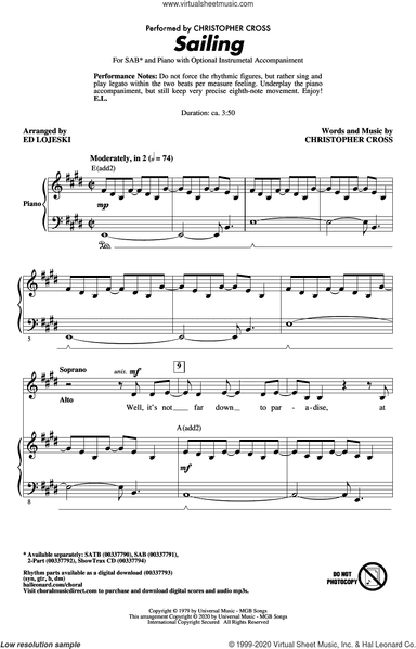 Sailing (arr. Ed Lojeski)