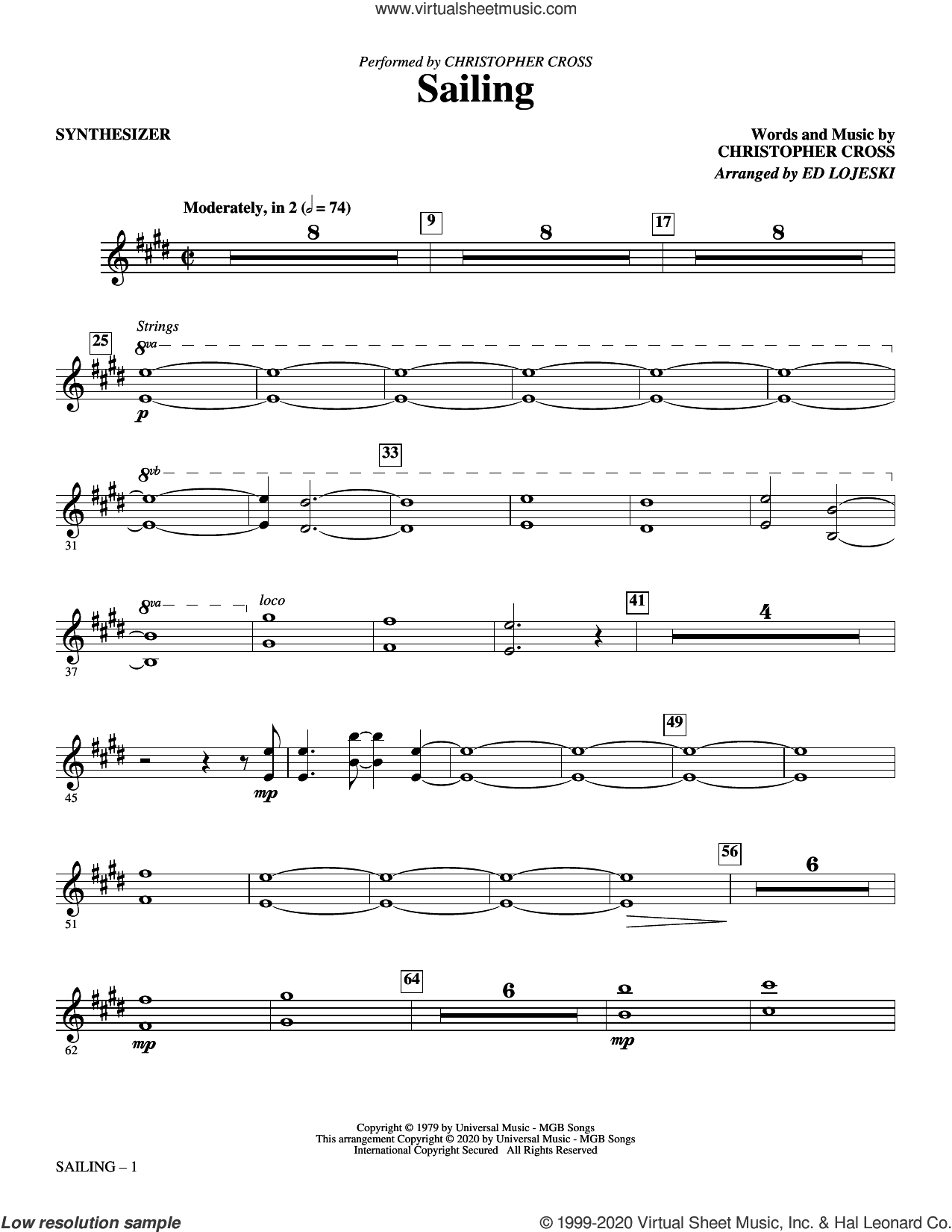 Sailing (arr. Ed Lojeski) (complete set of parts)