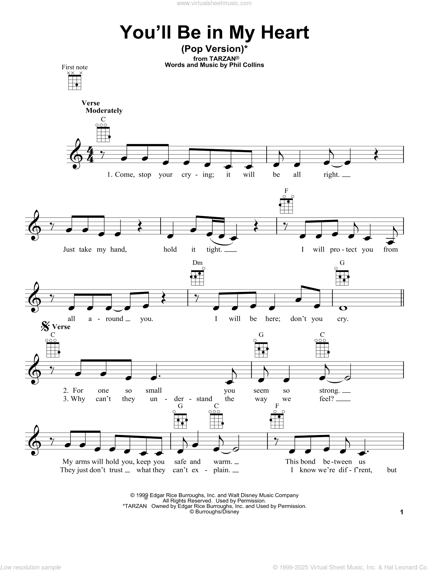 You'll Be In My Heart (Pop Version) (from Tarzan)