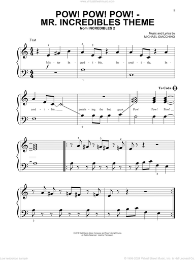 Pow! Pow! Pow! - Mr. Incredibles Theme (from Incredibles 2)