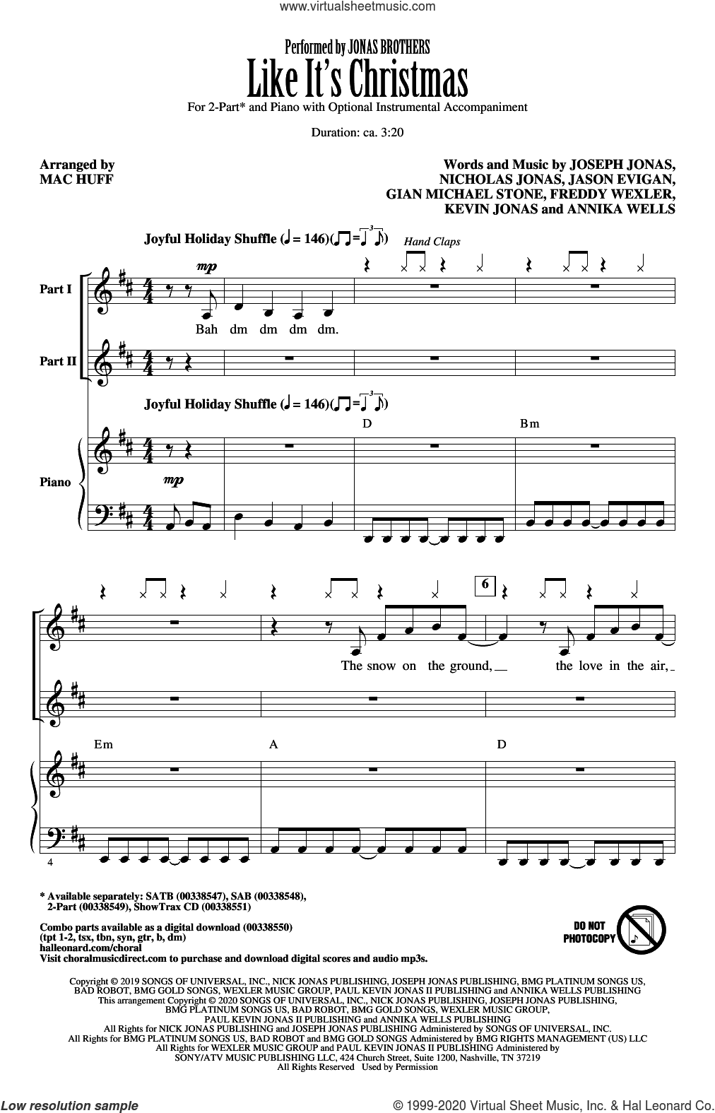 Like It's Christmas (arr. Mac Huff)