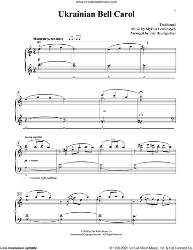 Ukrainian Bell Carol [Jazz version] (arr. Eric Baumgartner)