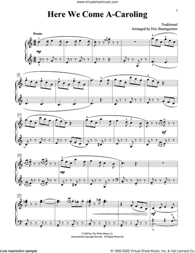 Here We Come A-Caroling [Jazz version] (arr. Eric Baumgartner)