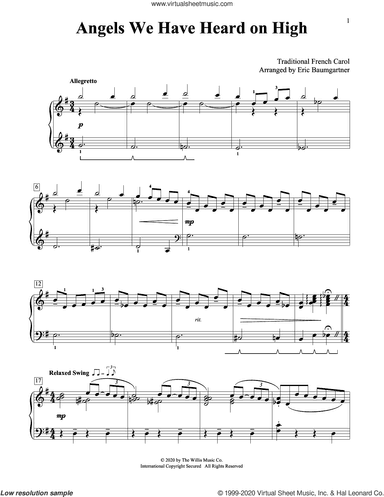 Angels We Have Heard On High [Jazz version] (arr. Eric Baumgartner)