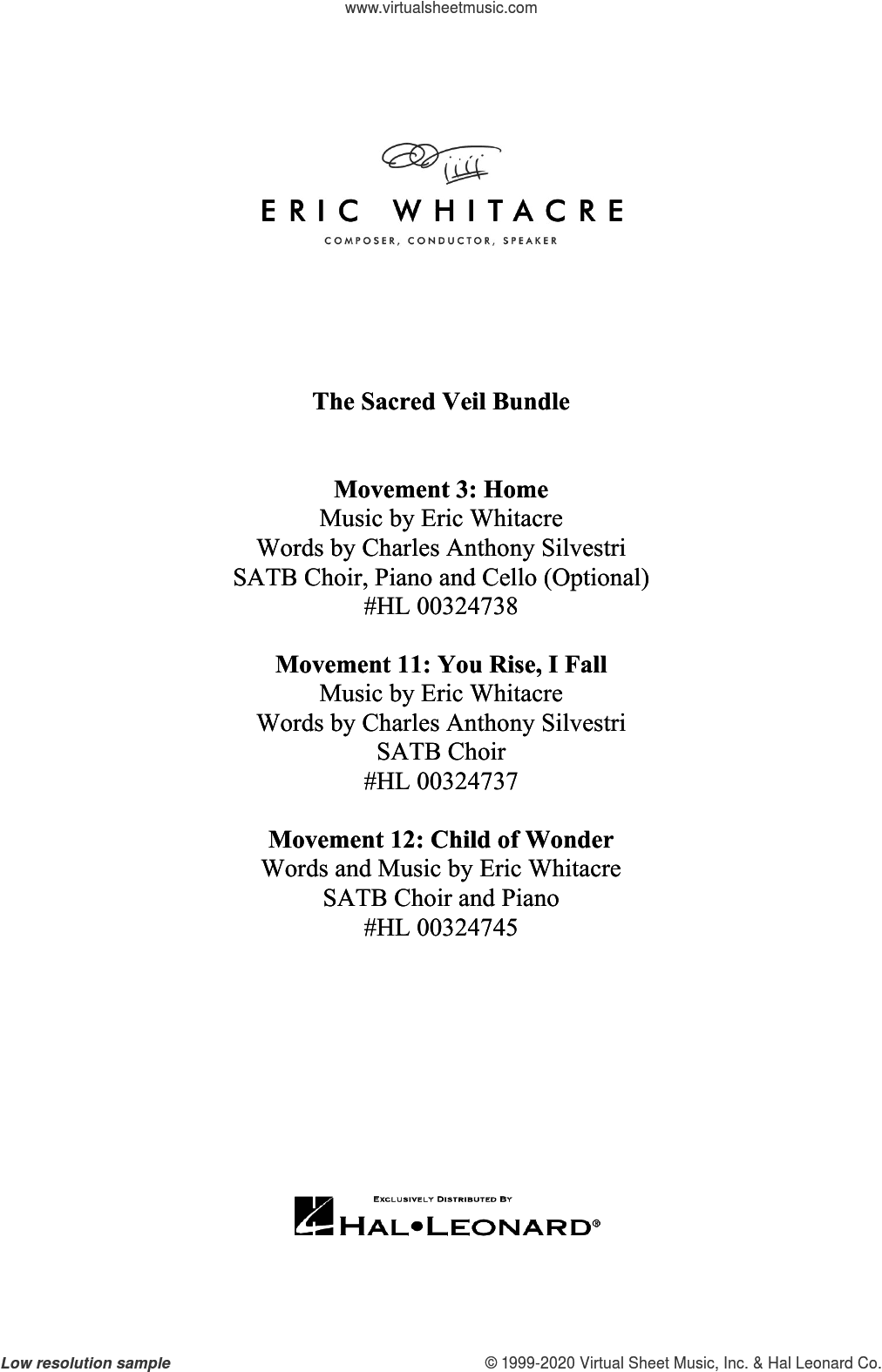 The Sacred Veil Bundle ("Home," "You Rise, I Fall" and "Child of Wonder")
