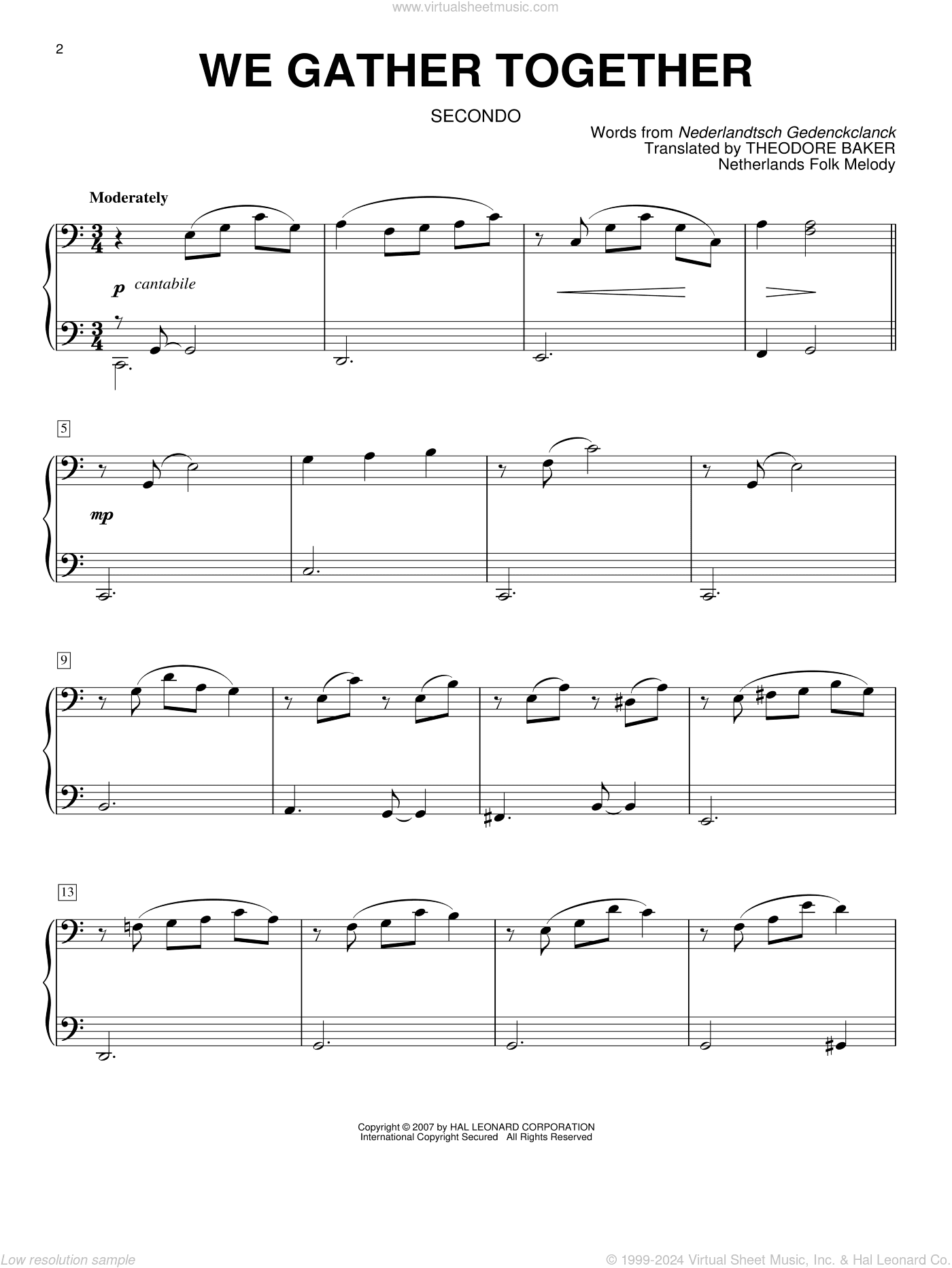 We Gather Together (arr. Larry Moore)