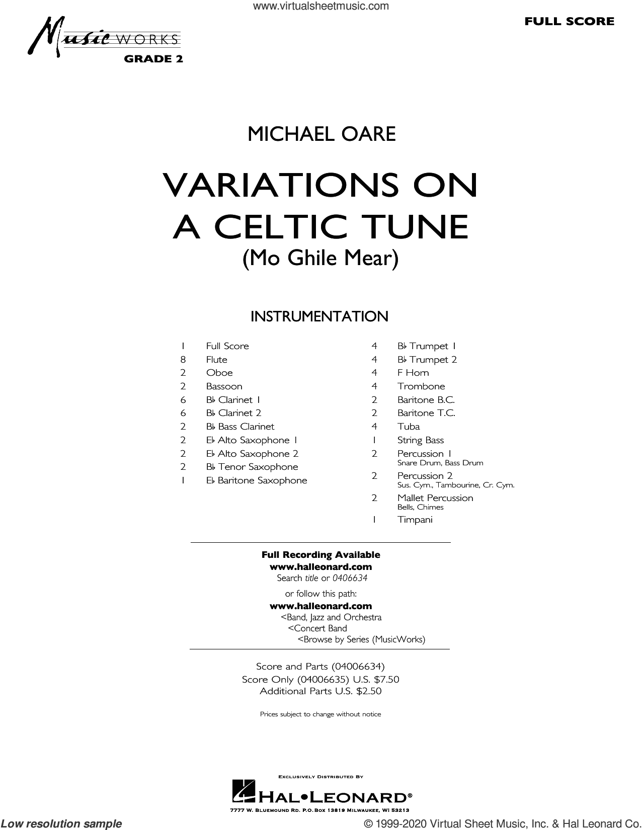 Variations on a Celtic Tune (Mo Ghile Mear)