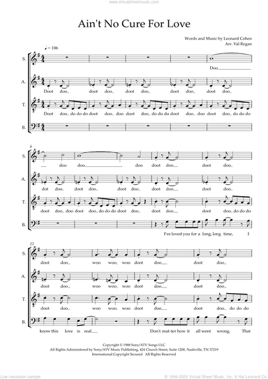 Ain't No Cure For Love (arr. Val Regan)