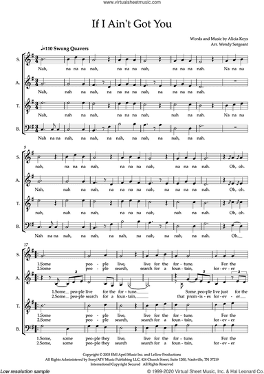 If I Ain't Got You (arr. Wendy Sergeant)