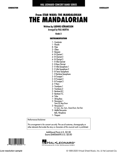 The Mandalorian (from Star Wars: The Mandalorian) (arr. Paul Murtha)