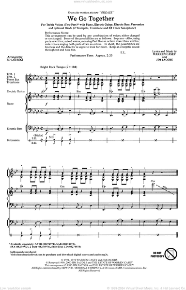 We Go Together (from Grease) (arr. Ed Lojeski)