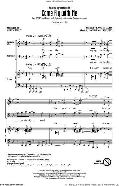 Come Fly With Me (arr. Kirby Shaw)