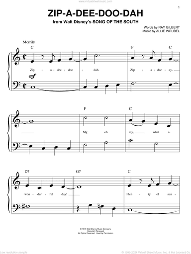 Zip-A-Dee-Doo-Dah (from Song Of The South)