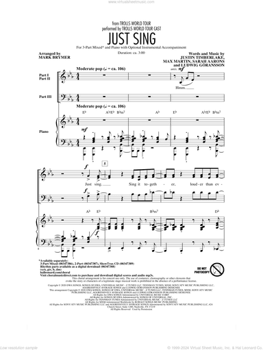 Just Sing (from Trolls World Tour) (arr. Mark Brymer)