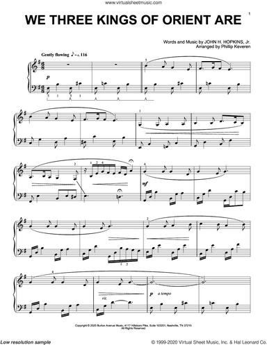 We Three Kings Of Orient Are (arr. Phillip Keveren)