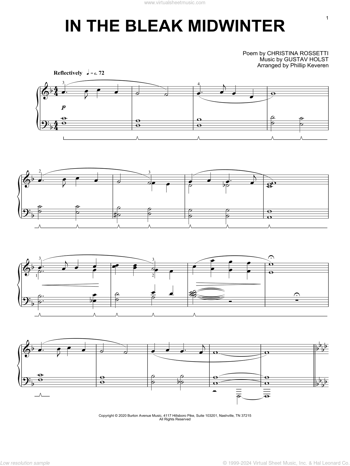 In The Bleak Midwinter (arr. Phillip Keveren)