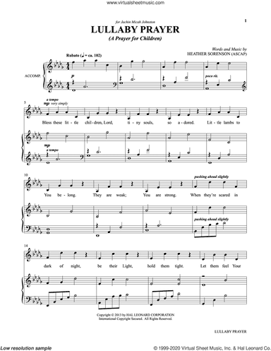 Lullaby Prayer (A Prayer For Children) (from My Alleluia: Vocal Solos for Worship)