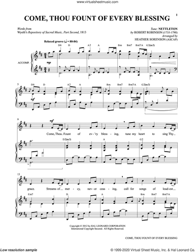 Come, Thou Fount Of Every Blessing (from My Alleluia: Vocal Solos for Worship)
