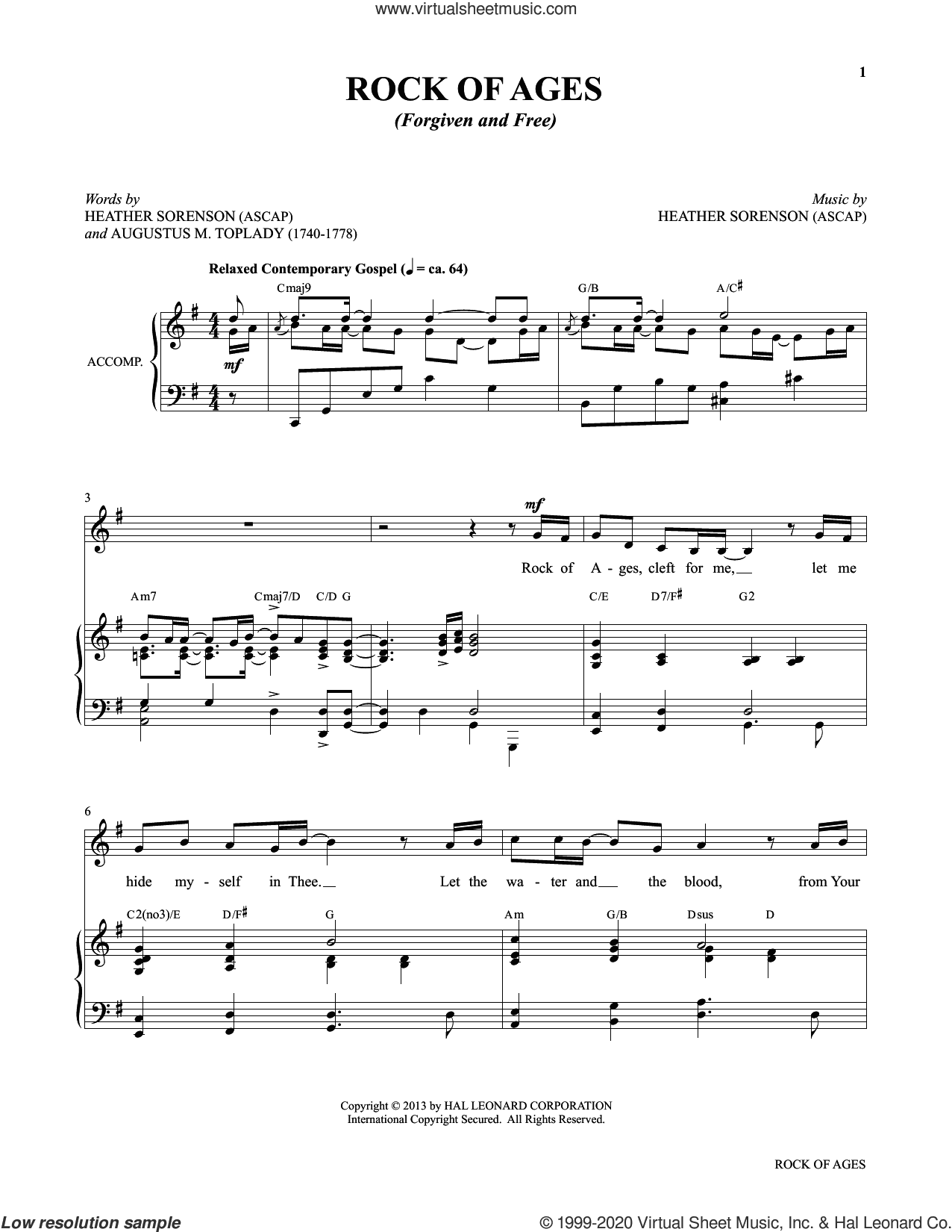 Rock Of Ages (Forgiven And Free) (from My Alleluia: Vocal Solos for Worship)