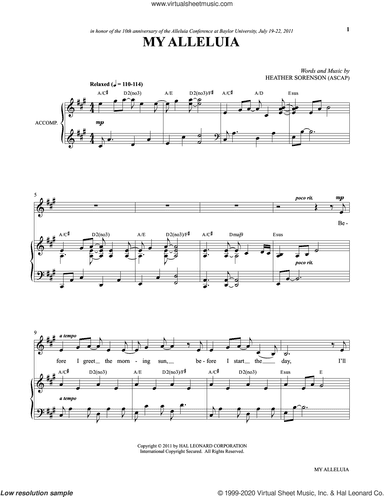 My Alleluia (from My Alleluia: Vocal Solos for Worship)