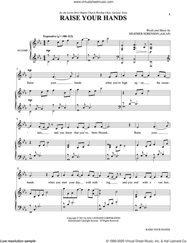 Raise Your Hands (from My Alleluia: Vocal Solos for Worship)