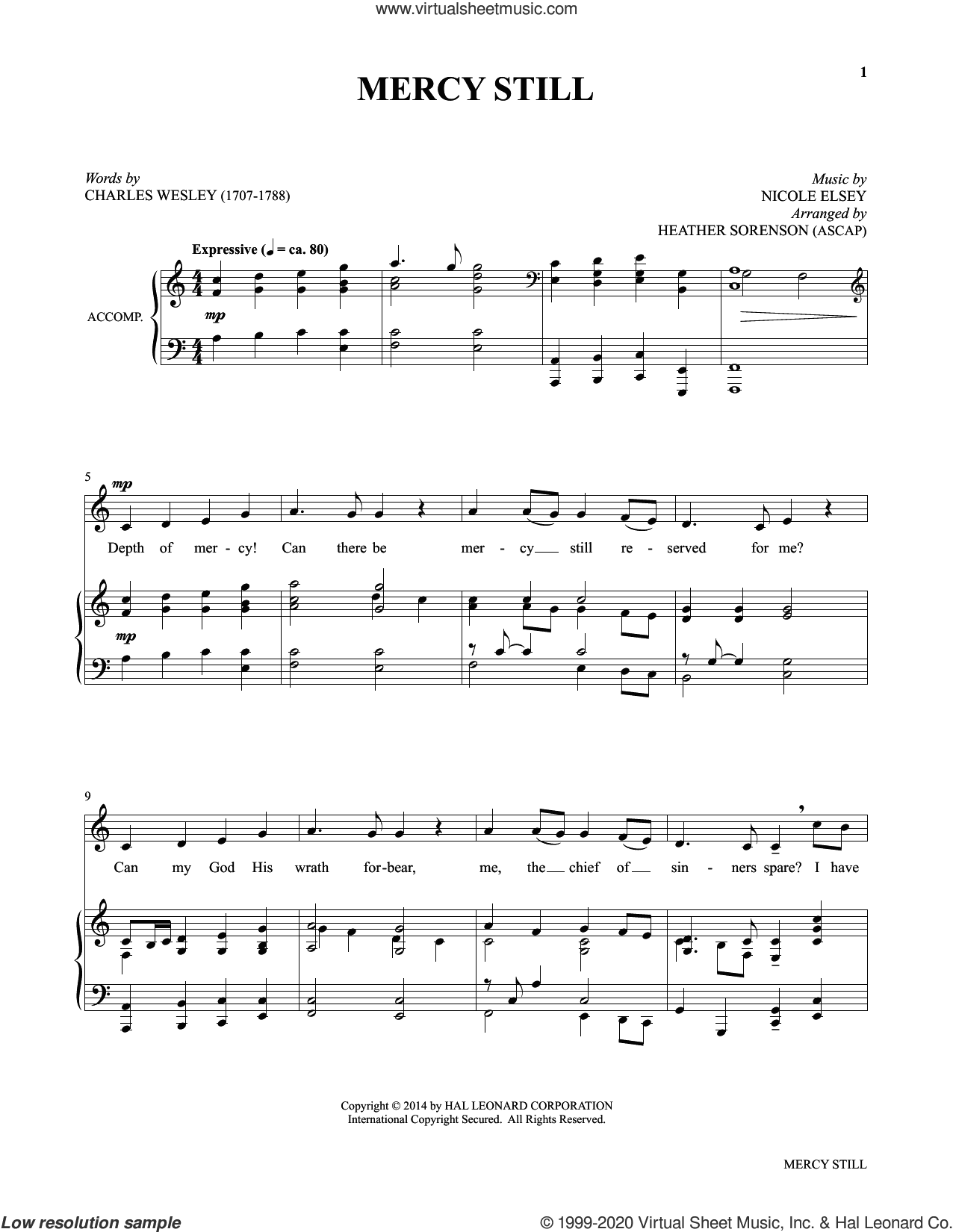 Mercy Still (from My Alleluia: Vocal Solos for Worship)