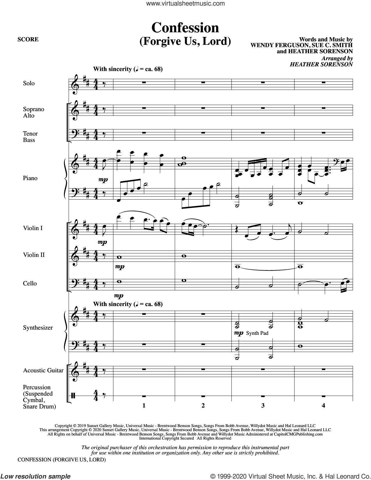 Confession (Forgive Us, Lord) (arr. Heather Sorenson)