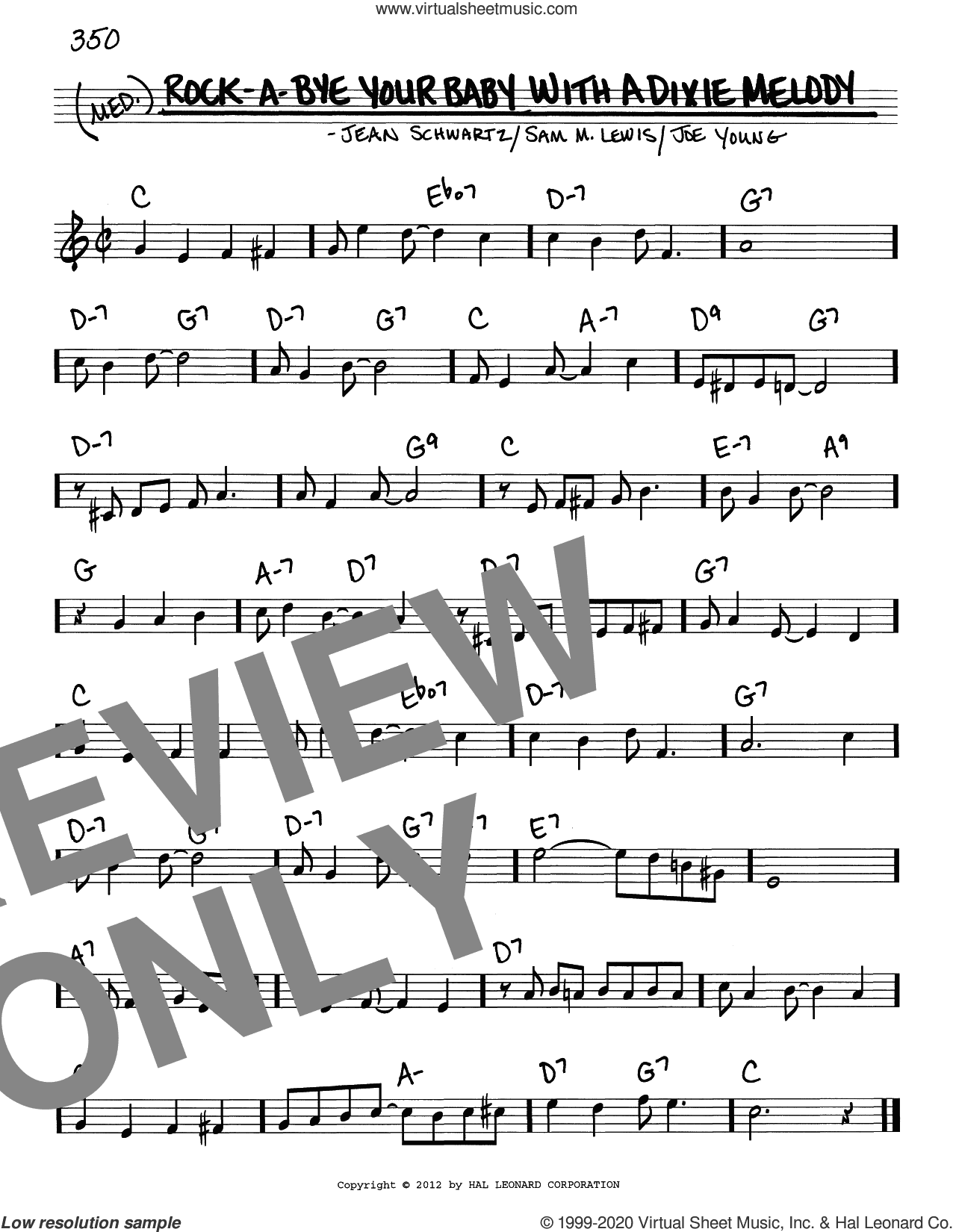 Rock-A-Bye Your Baby With A Dixie Melody
