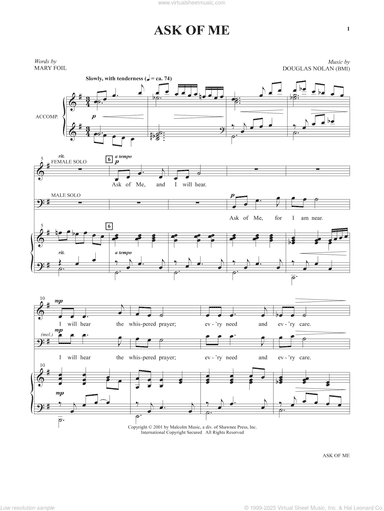 Ask Of Me (from Voices Together: Duets for Sanctuary Singers)