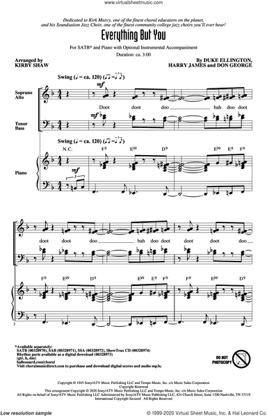 Everything But You (arr. Kirby Shaw)