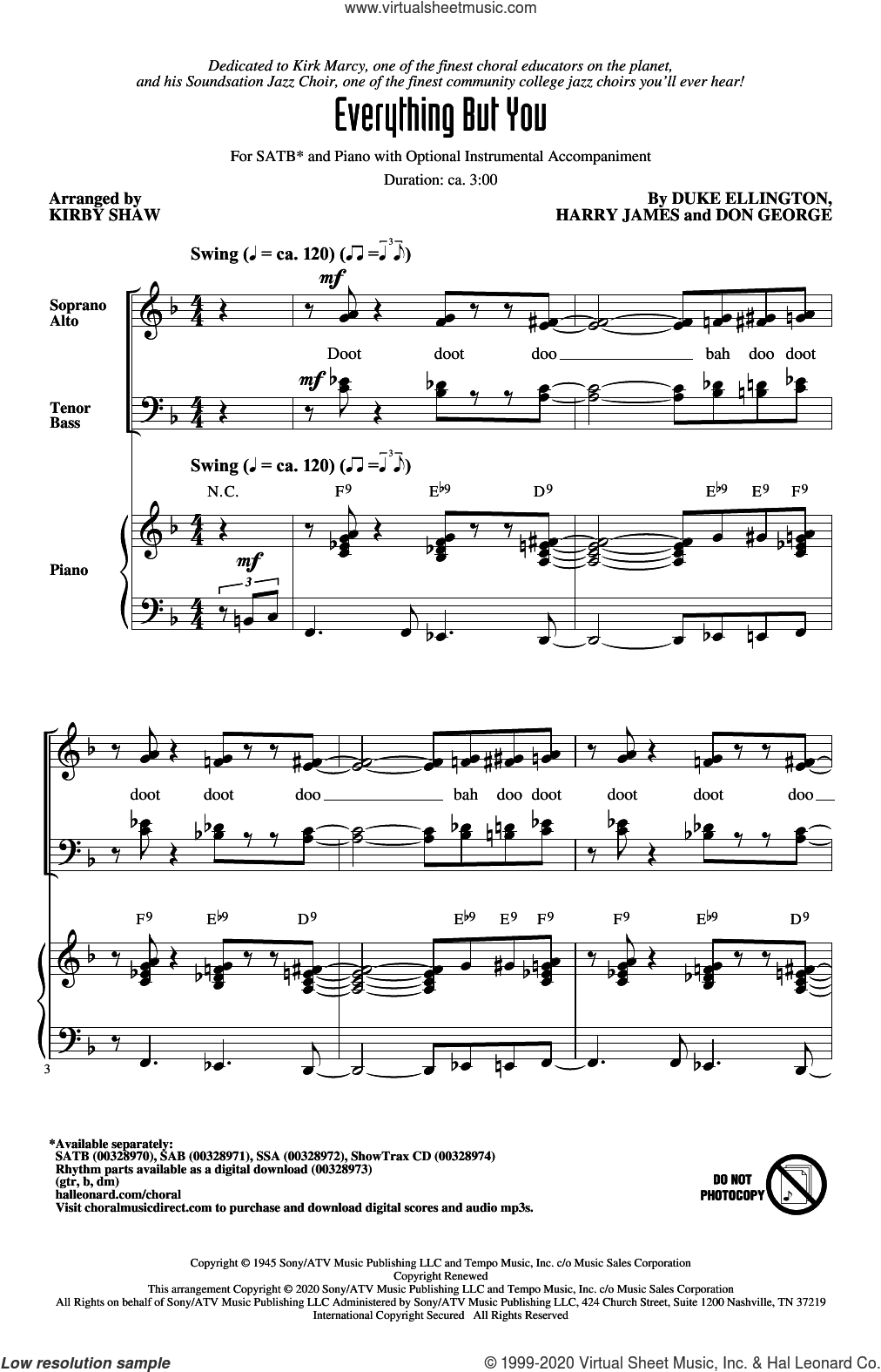 Everything But You (arr. Kirby Shaw)