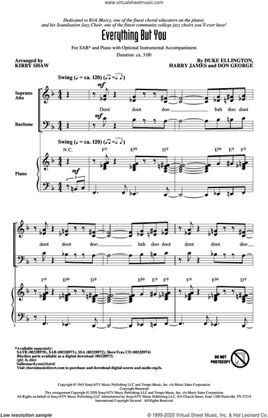 Everything But You (arr. Kirby Shaw)