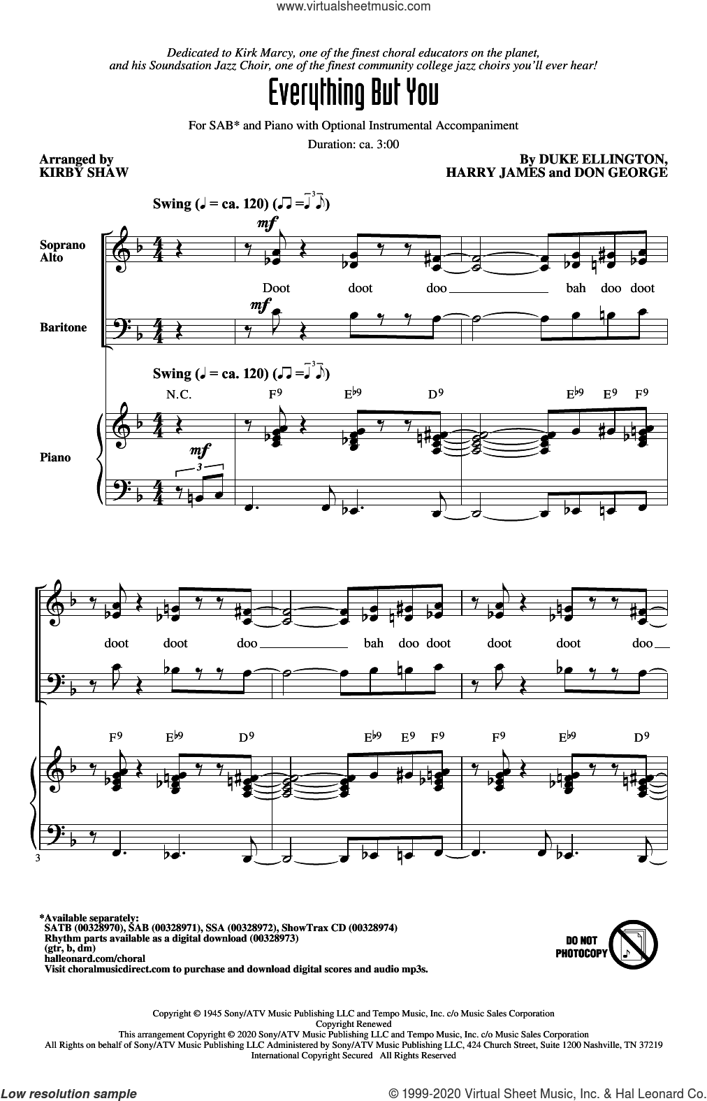 Everything But You (arr. Kirby Shaw)