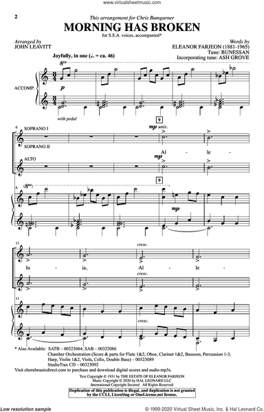 Morning Has Broken (New Edition) (arr. John Leavitt)