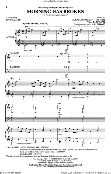 Morning Has Broken (New Edition) (arr. John Leavitt)