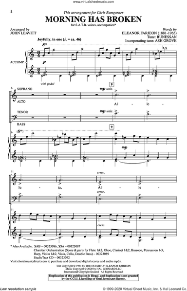 Morning Has Broken (New Edition) (arr. John Leavitt)