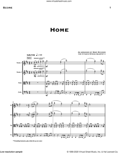 Home (arr. Mary Bichner) (COMPLETE)