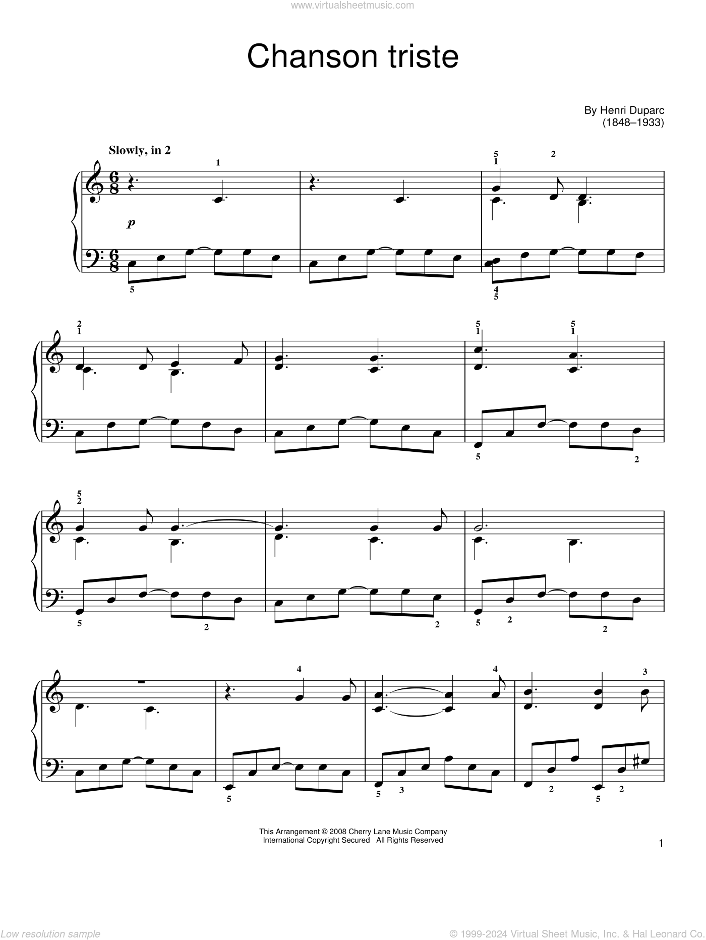 Chanson Triste