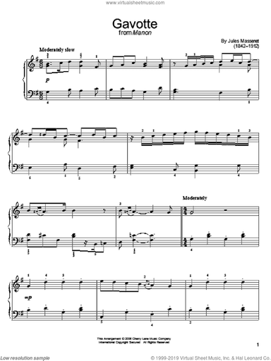 Gavotte, (easy)