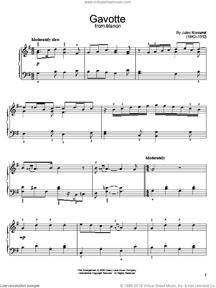 Gavotte, (easy)