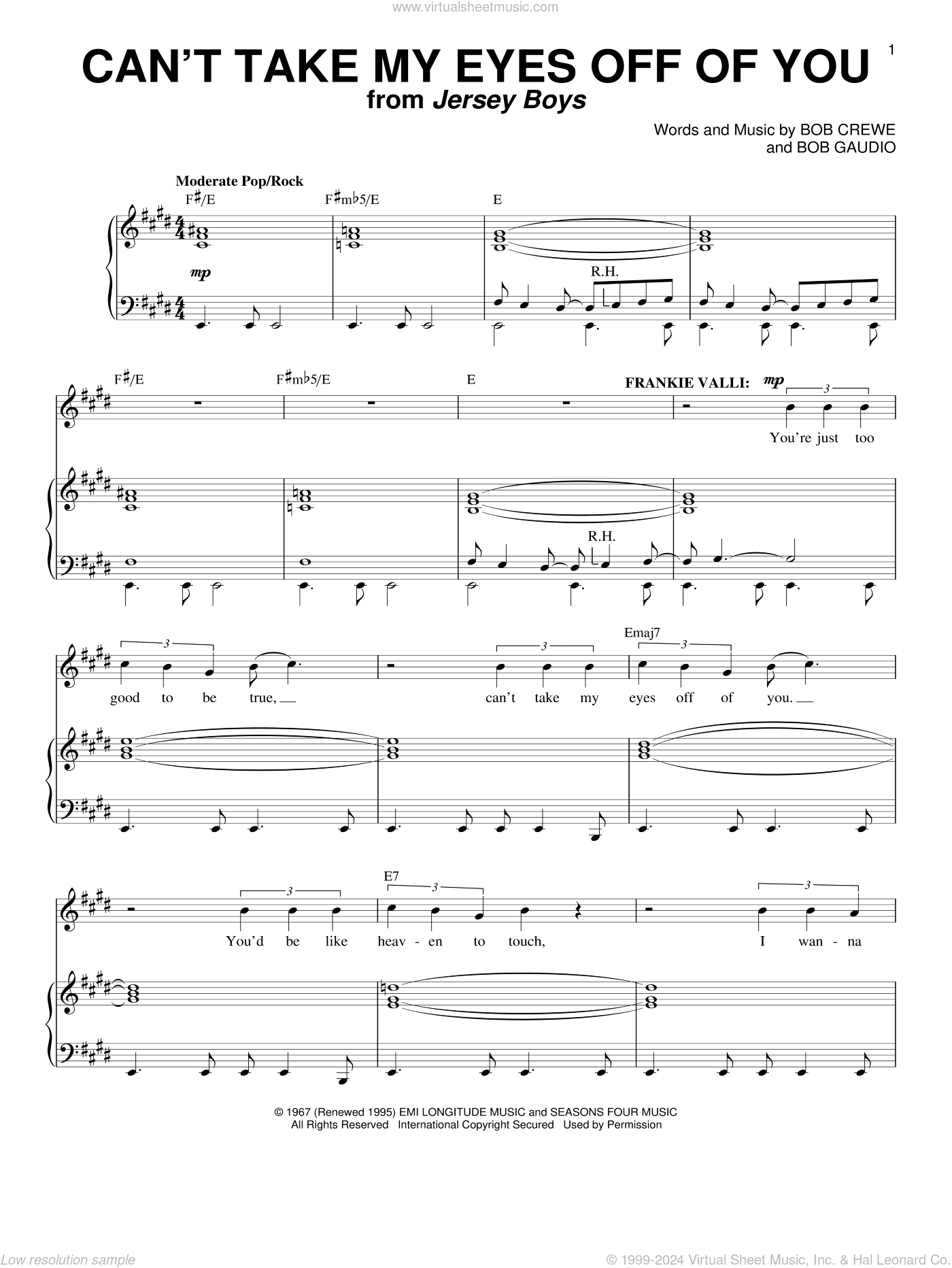 Can't Take My Eyes Off Of You (from Jersey Boys)