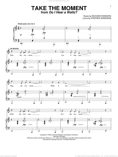 Take The Moment (from Do I Hear A Waltz?)