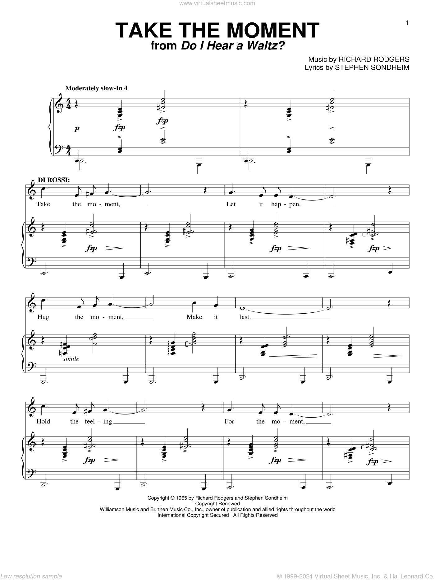 Take The Moment (from Do I Hear A Waltz?)